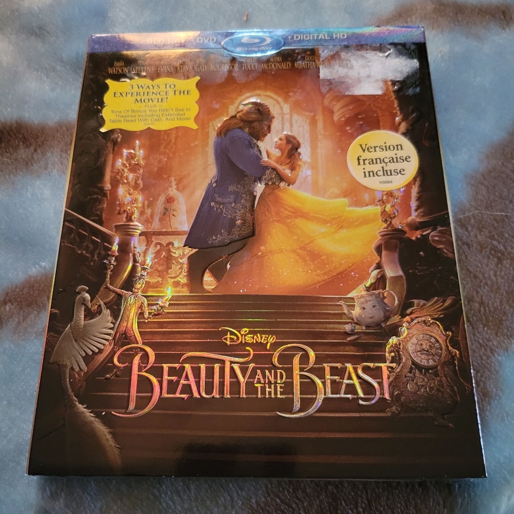 Disney Live Action Beauty and The Beast Blu-ray and DVD combo NEW